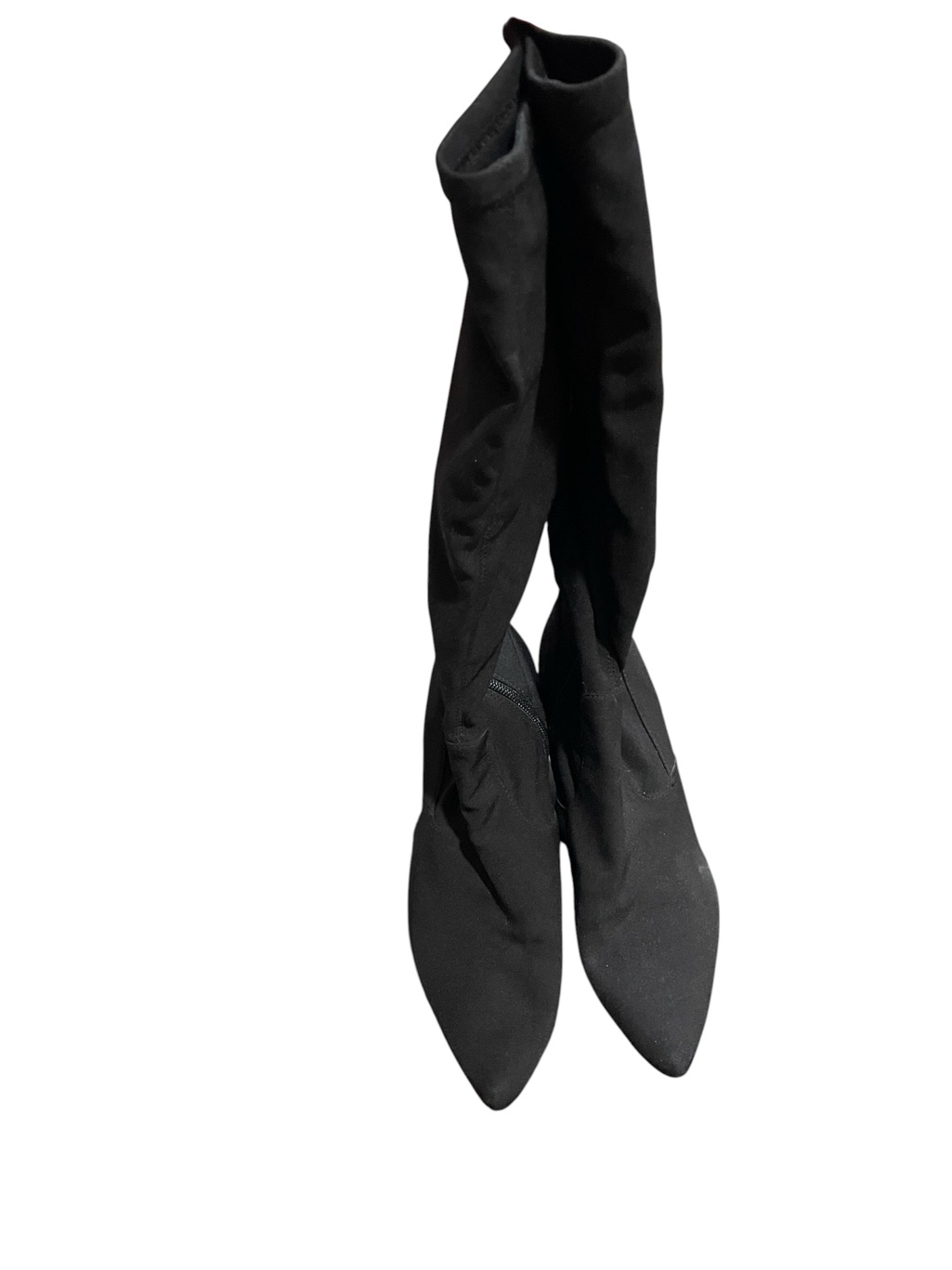 Ruby & Bloom Black Over-The-Knee Stretch Sock Boots Size 9